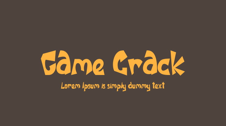 Game Crack Font