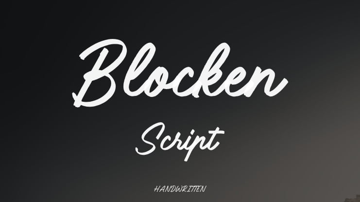 Blocken Script Font