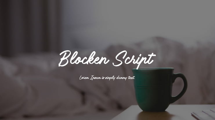 Blocken Script Font