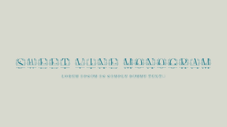 Sweet Vine Monogram Font