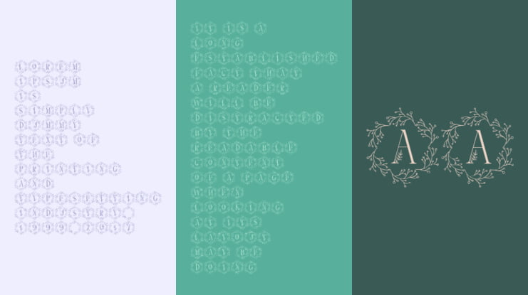 Vine Monogram Wreath Font