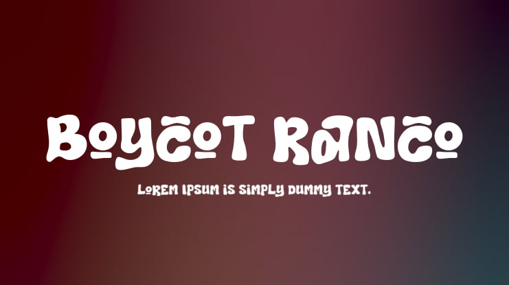 Boycot Ranco Font Family