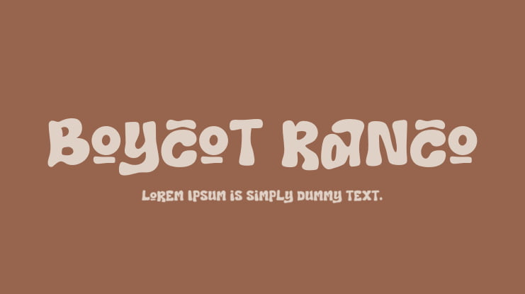 Boycot Ranco Font Family