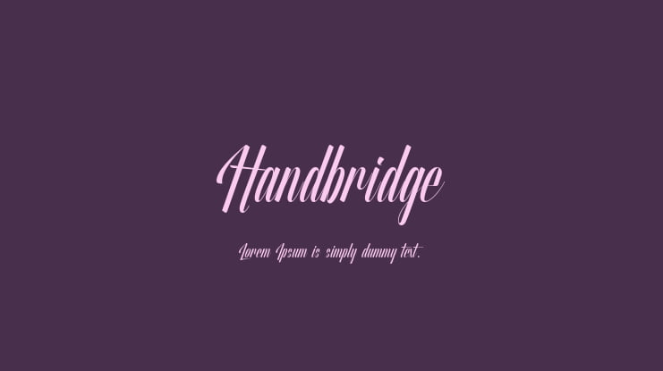 Handbridge Font