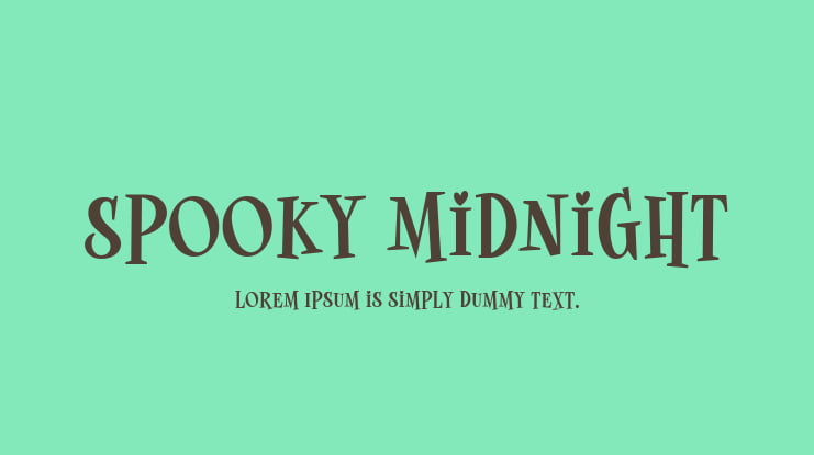 Spooky Midnight Font