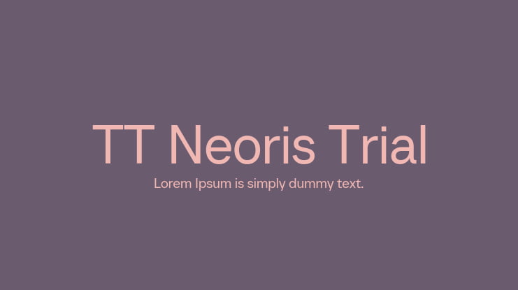 TT Neoris Trial Font Family