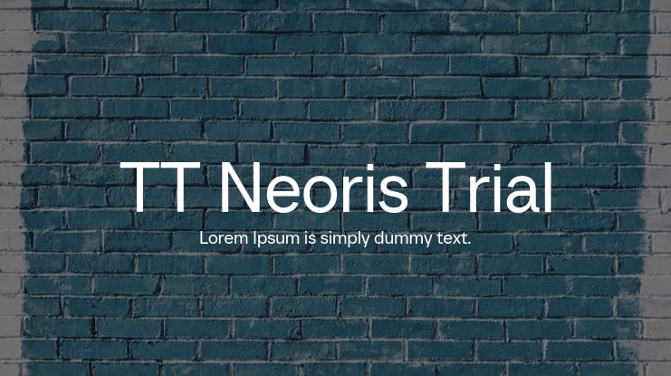 TT Neoris Trial Font Family