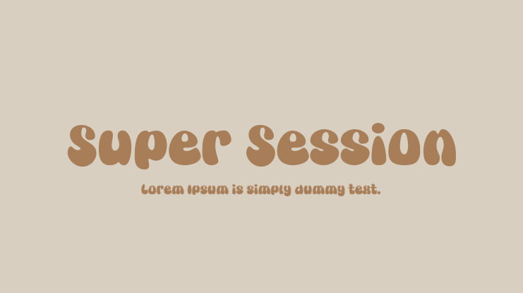 Super Session Font