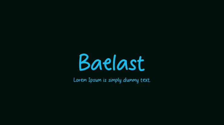 Baelast Font