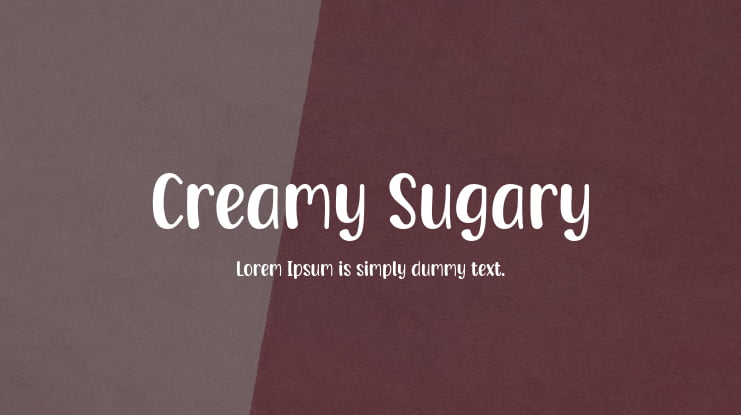 Creamy Sugary Font