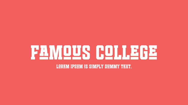 Famous College Font Family