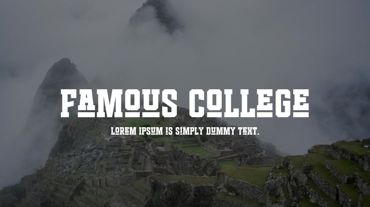 Famous College Font Family