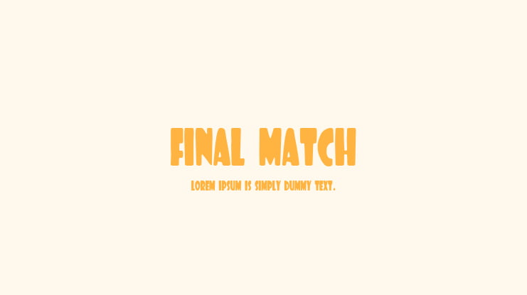 Final Match Font