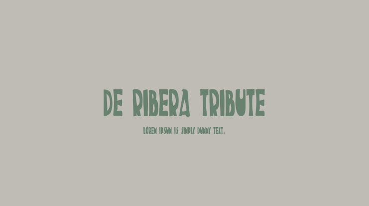 De Ribera Tribute Font