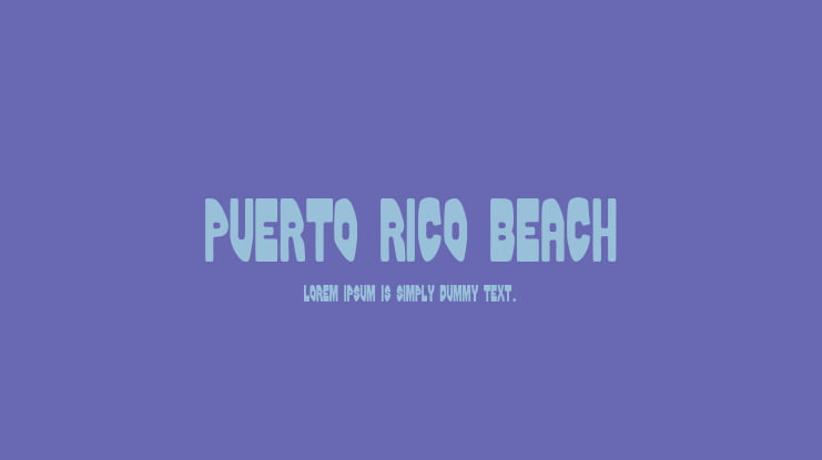 Puerto Rico Beach Font