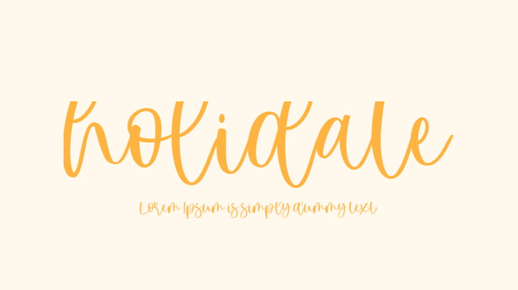 holidate Font