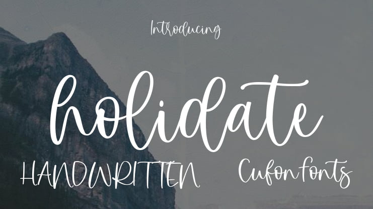 holidate Font