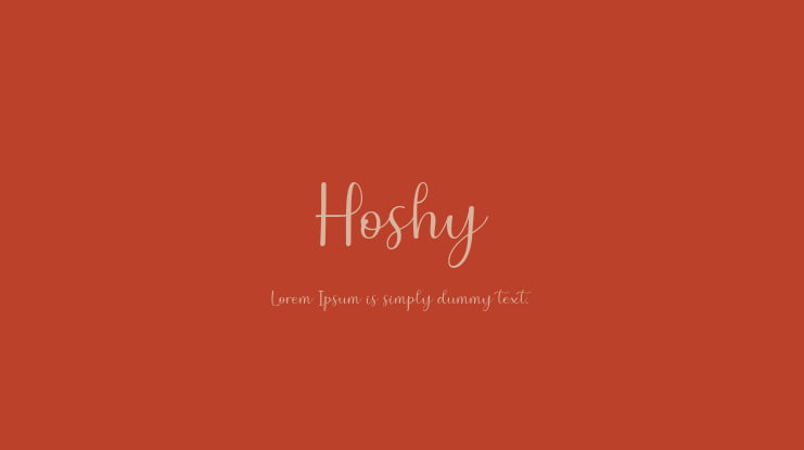 Hoshy Font