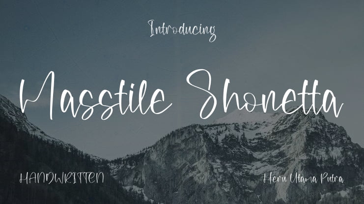 Masstile Shonetta Font