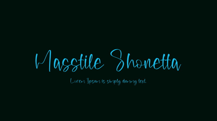 Masstile Shonetta Font