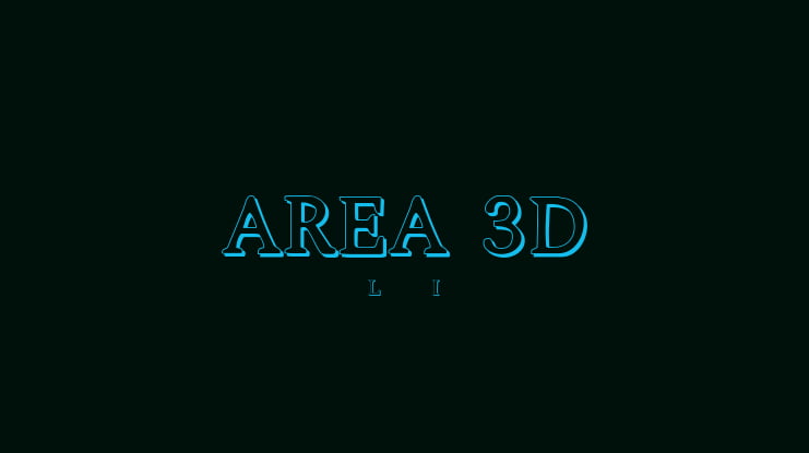 AREA 3D Font