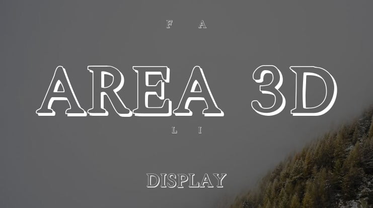 AREA 3D Font