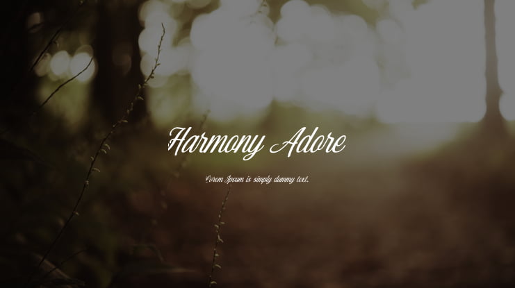 Harmony Adore Font