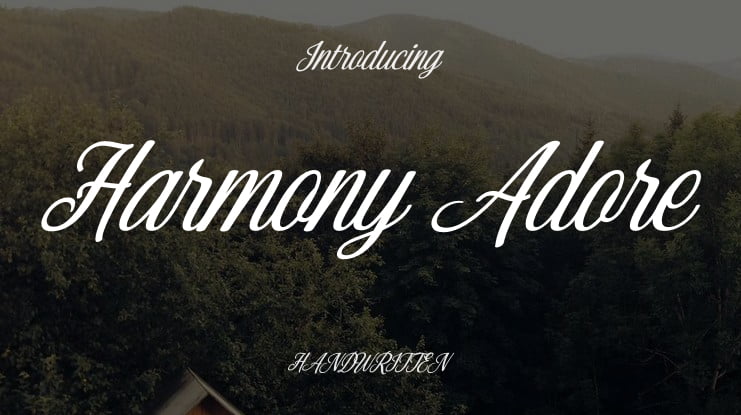 Harmony Adore Font