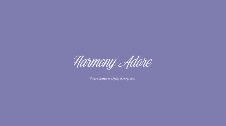 Harmony Adore Font