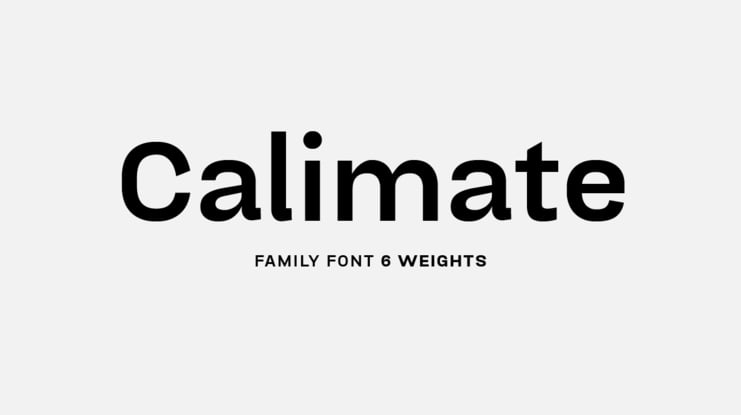 Calimate Font Family