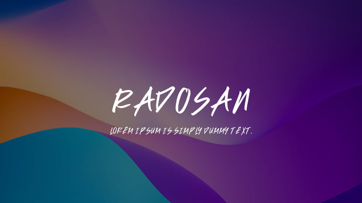 RADOSAN Font