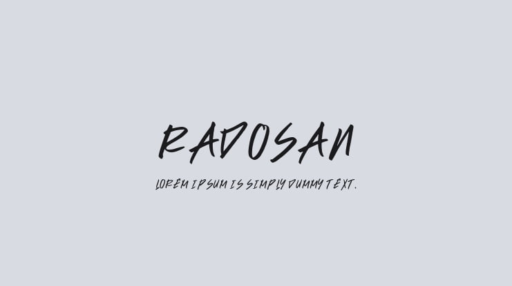 RADOSAN Font