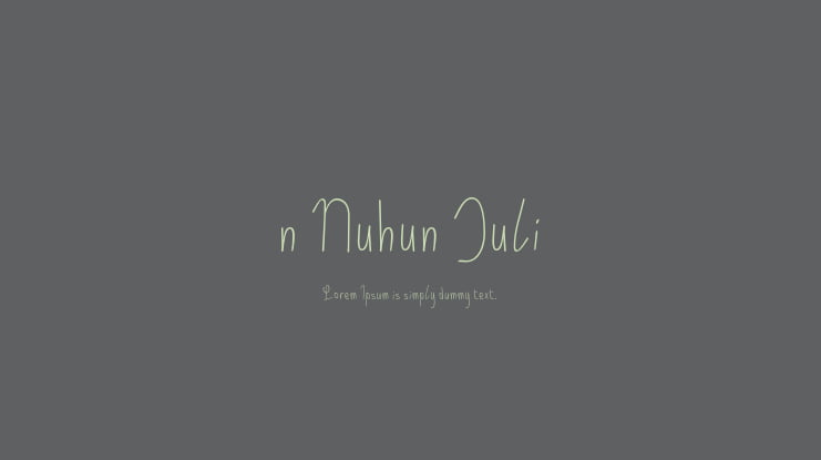 n Nuhun Juli Font