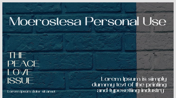 Moerostesa Personal Use Font