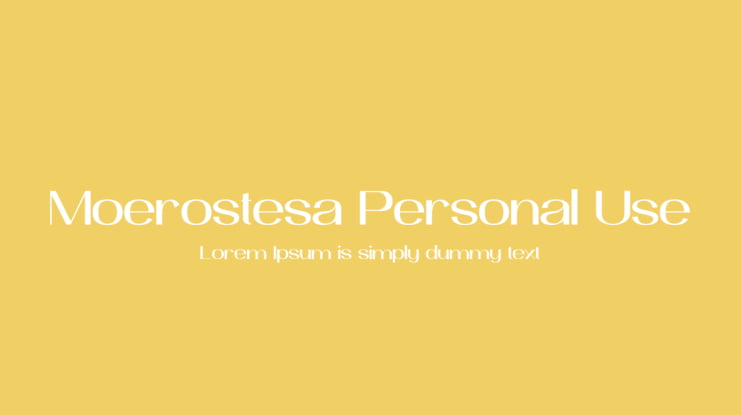 Moerostesa Personal Use Font