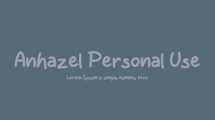 Anhazel Personal Use Font