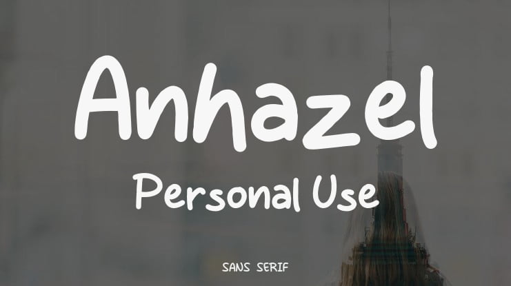 Anhazel Personal Use Font