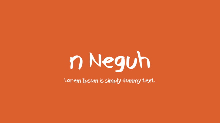 n Neguh Font