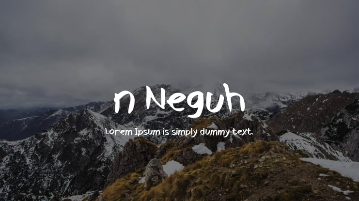 n Neguh Font