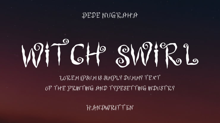 Witch Swirl Font