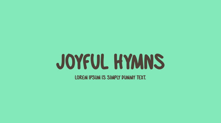 Joyful Hymns Font