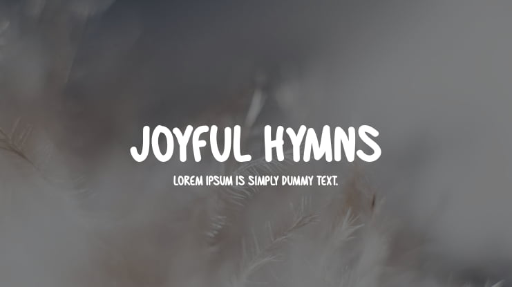 Joyful Hymns Font