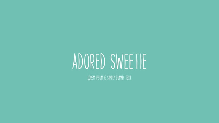 Adored Sweetie Font