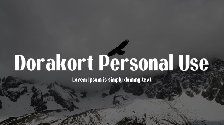 Dorakort Personal Use Font