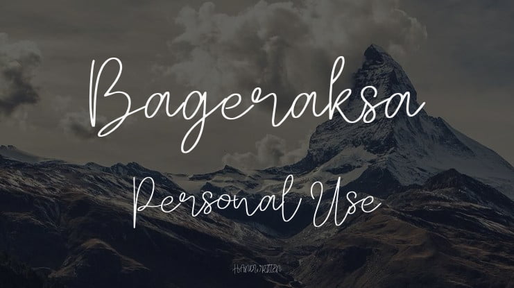 Bageraksa Personal Use Font