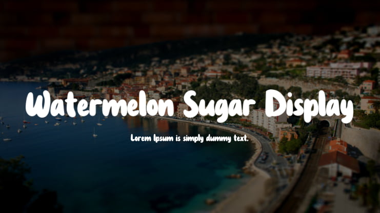 Watermelon Sugar Display Font