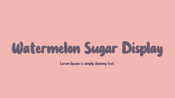 Watermelon Sugar Display Font