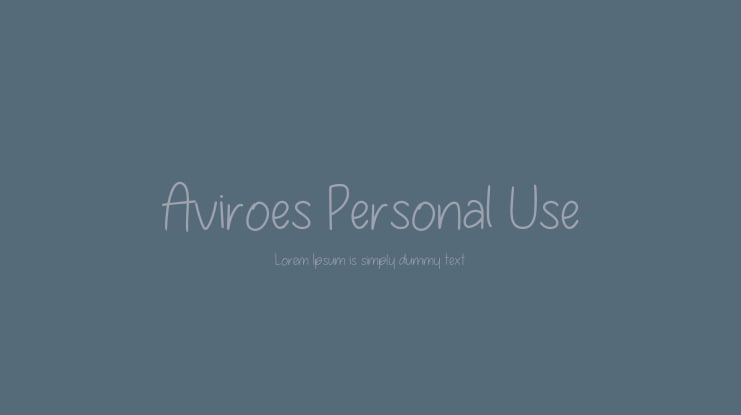 Aviroes Personal Use Font