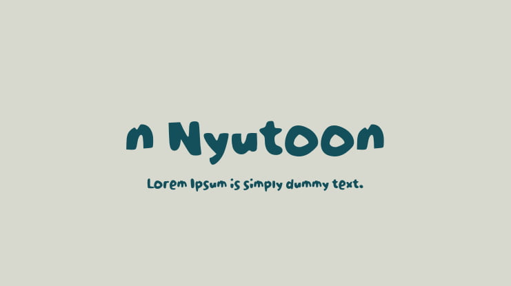 n Nyutoon Font