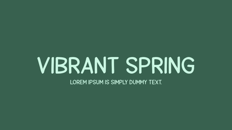 Vibrant Spring Font